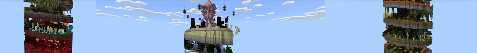Panorama of the Minecraft Bedrock Marketplace product Spiral Parkour created by Fall Studios.