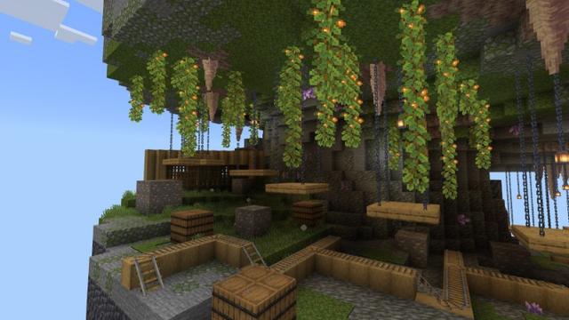 Screenshot of the Minecraft Bedrock Marketplace product Spiral Parkour created by Fall Studios.