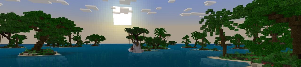 Panorama of the Minecraft Bedrock Marketplace product Stranded created by Fall Studios.