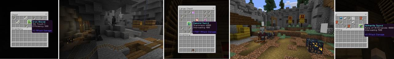 Panorama of the Minecraft Bedrock Marketplace product Super Weapons created by Fall Studios.