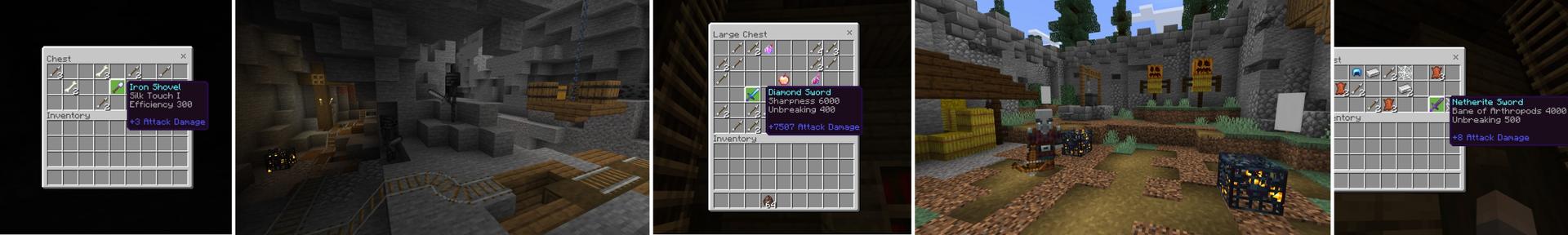 Panorama of the Minecraft Bedrock Marketplace product Super Weapons created by Fall Studios.