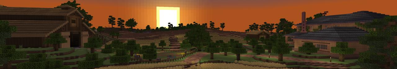 Panorama of the Minecraft Bedrock Marketplace product The Farm created by Fall Studios.