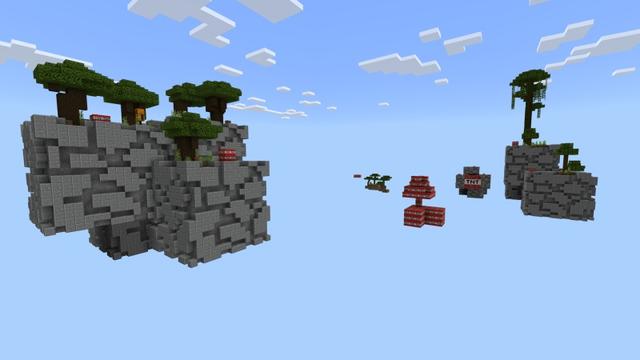 Screenshot of the Minecraft Bedrock Marketplace product TNT Skyblock created by Fall Studios.