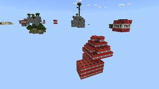 Screenshot of the Minecraft Bedrock Marketplace product TNT Skyblock created by Fall Studios.