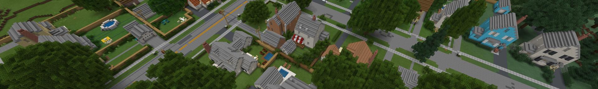 Panorama of the Minecraft Bedrock Marketplace product Town Life created by Fall Studios.