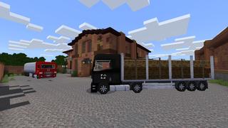 Screenshot of the Minecraft Bedrock Marketplace product Trucks 2 created by Fall Studios.