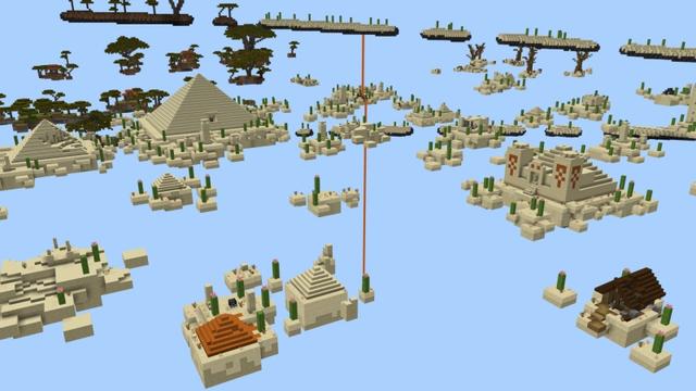 Screenshot of the Minecraft Bedrock Marketplace product Tryzz's Skyblock Adventure created by Fall Studios.