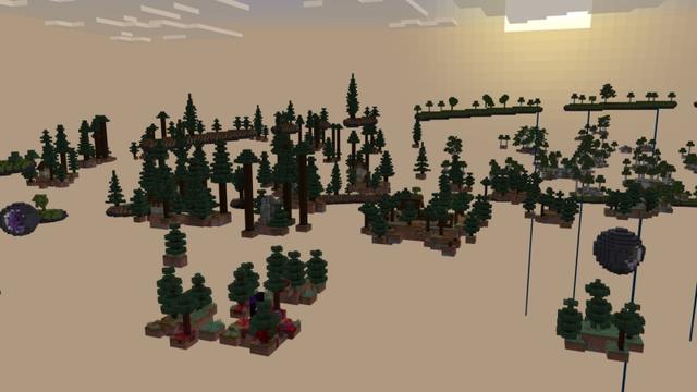 Screenshot of the Minecraft Bedrock Marketplace product Tryzz's Skyblock Adventure created by Fall Studios.