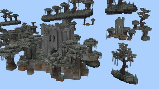 Screenshot of the Minecraft Bedrock Marketplace product Tryzz's Skyblock Adventure created by Fall Studios.