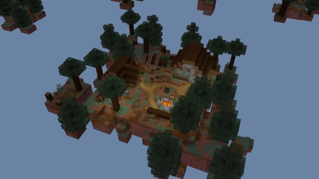 Screenshot of the Minecraft Bedrock Marketplace product Tryzz's Skyblock Adventure created by Fall Studios.