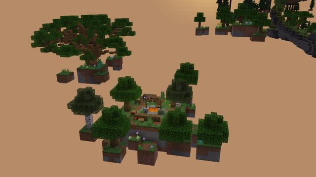 Screenshot of the Minecraft Bedrock Marketplace product Tryzz's Skyblock Adventure created by Fall Studios.