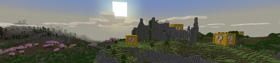 Panorama of the Minecraft Bedrock Marketplace product Ultimate Lucky Blocks created by Fall Studios.