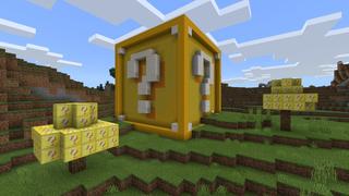 Screenshot of the Minecraft Bedrock Marketplace product Ultimate Lucky Blocks created by Fall Studios.