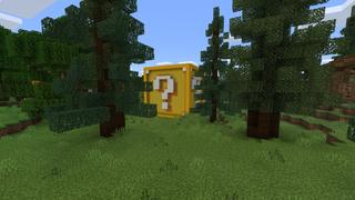 Screenshot of the Minecraft Bedrock Marketplace product Ultimate Lucky Blocks created by Fall Studios.