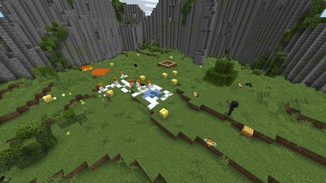 Screenshot of the Minecraft Bedrock Marketplace product Ultimate Lucky Blocks created by Fall Studios.