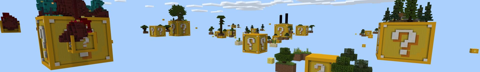 Panorama of the Minecraft Bedrock Marketplace product Ultimate Lucky Skyblock created by Fall Studios.