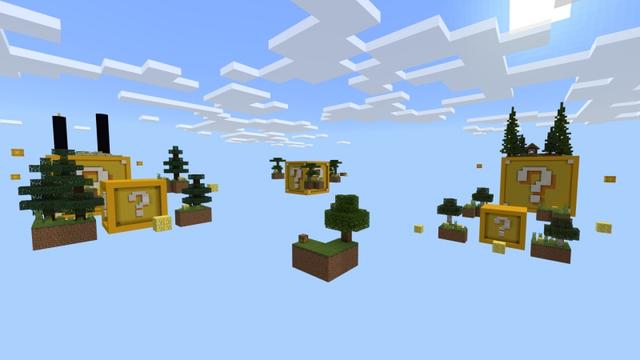 Screenshot of the Minecraft Bedrock Marketplace product Ultimate Lucky Skyblock created by Fall Studios.