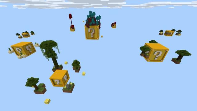 Screenshot of the Minecraft Bedrock Marketplace product Ultimate Lucky Skyblock created by Fall Studios.
