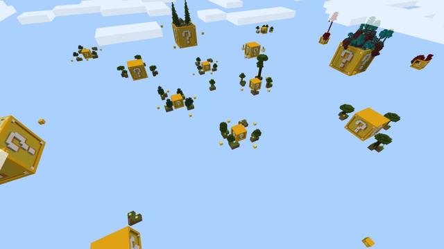 Screenshot of the Minecraft Bedrock Marketplace product Ultimate Lucky Skyblock created by Fall Studios.