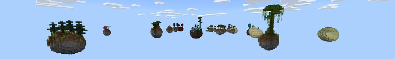 Panorama of the Minecraft Bedrock Marketplace product Ultimate Skyblock created by Fall Studios.
