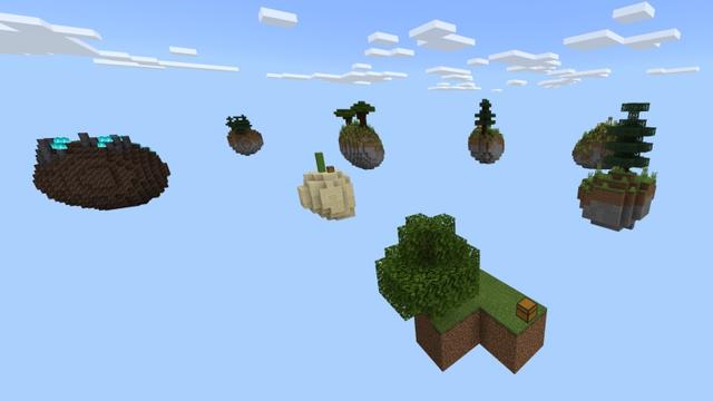 Screenshot of the Minecraft Bedrock Marketplace product Ultimate Skyblock created by Fall Studios.