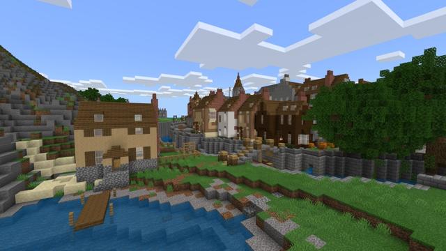 Screenshot of the Minecraft Bedrock Marketplace product Victorian Harbor created by Fall Studios.
