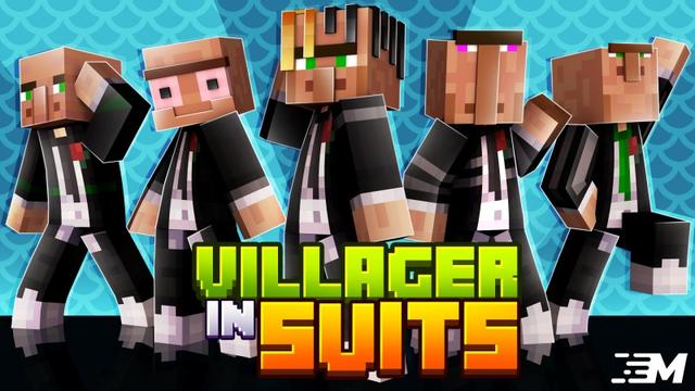 Thumbnail of the Minecraft Bedrock Marketplace product Villager in Suits created by Fall Studios.