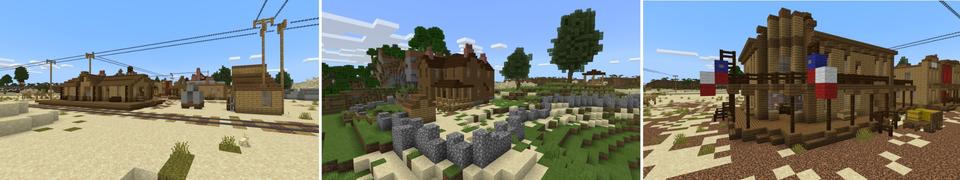 Panorama of the Minecraft Bedrock Marketplace product Wild West created by Fall Studios.
