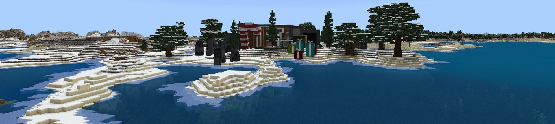 Panorama of the Minecraft Bedrock Marketplace product Winter Hacker Base created by Fall Studios.
