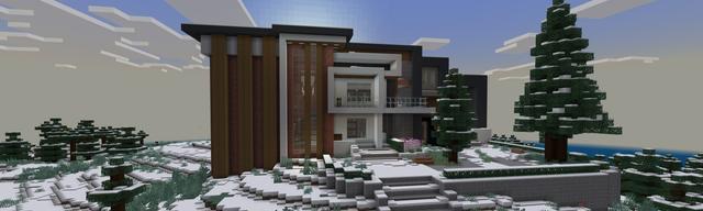 Panorama of the Minecraft Bedrock Marketplace product Winter Hacker Base created by Fall Studios.