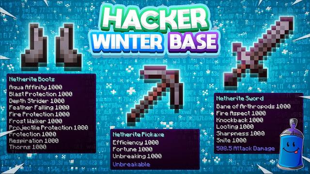 Thumbnail of the Minecraft Bedrock Marketplace product Winter Hacker Base created by Fall Studios.