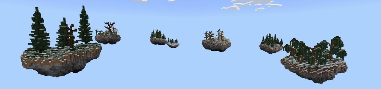 Panorama of the Minecraft Bedrock Marketplace product Winter One Block created by Fall Studios.
