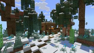 Screenshot of the Minecraft Bedrock Marketplace product Winter One Block created by Fall Studios.