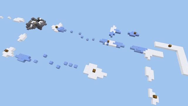 Screenshot of the Minecraft Bedrock Marketplace product Winter Parkour created by Fall Studios.
