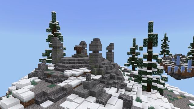 Screenshot of the Minecraft Bedrock Marketplace product Winter Parkour created by Fall Studios.