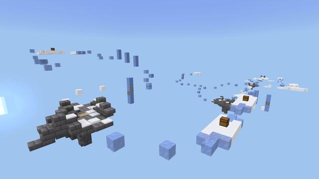 Screenshot of the Minecraft Bedrock Marketplace product Winter Parkour created by Fall Studios.