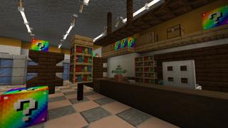 Screenshot of the Minecraft Bedrock Marketplace product Winter Rainbow Blocks created by Fall Studios.