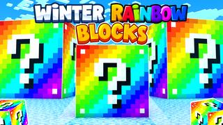 Thumbnail of the Minecraft Bedrock Marketplace product Winter Rainbow Blocks created by Fall Studios.