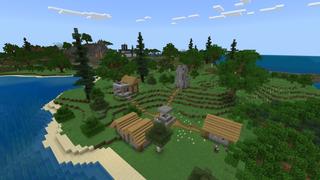 Screenshot of the Minecraft Bedrock Marketplace product World's Safest Mansion created by Fall Studios.