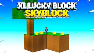 Thumbnail of the Minecraft Bedrock Marketplace product XL Lucky Block Skyblock created by Fall Studios.