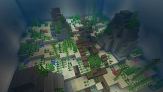 Screenshot of the Minecraft Bedrock Marketplace product XL Rainbow Block Skyblock created by Fall Studios.