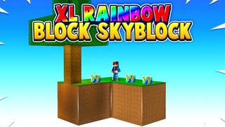 Thumbnail of the Minecraft Bedrock Marketplace product XL Rainbow Block Skyblock created by Fall Studios.