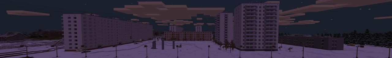 Panorama of the Minecraft Bedrock Marketplace product Zombie Apocalypse created by Fall Studios.