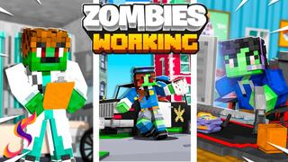 Thumbnail of the Minecraft Bedrock Marketplace product Zombies Working created by Fall Studios.