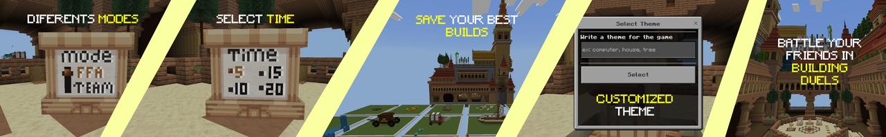 Panorama of the Minecraft Bedrock Marketplace product Build Battle created by FineArts.