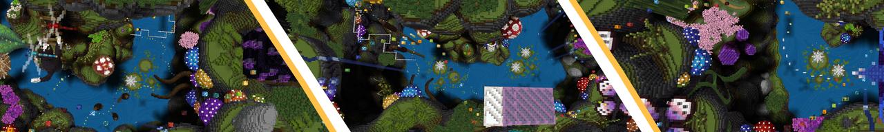 Panorama of the Minecraft Bedrock Marketplace product Garden Parkour created by FineArts.