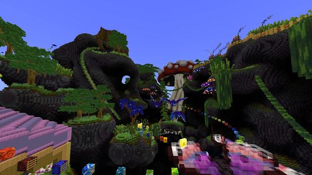 Screenshot of the Minecraft Bedrock Marketplace product Garden Parkour created by FineArts.