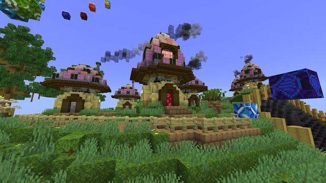 Screenshot of the Minecraft Bedrock Marketplace product Garden Parkour created by FineArts.