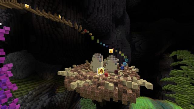Screenshot of the Minecraft Bedrock Marketplace product Garden Parkour created by FineArts.