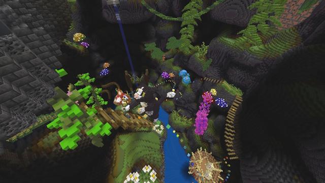 Screenshot of the Minecraft Bedrock Marketplace product Garden Parkour created by FineArts.